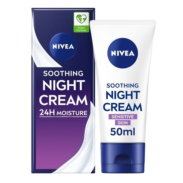 NIVEA Night Cream Face Moisturiser for Sensitive Skin   50ml