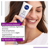 NIVEA Night Cream Face Moisturiser for Sensitive Skin   50ml GOODS M&S   