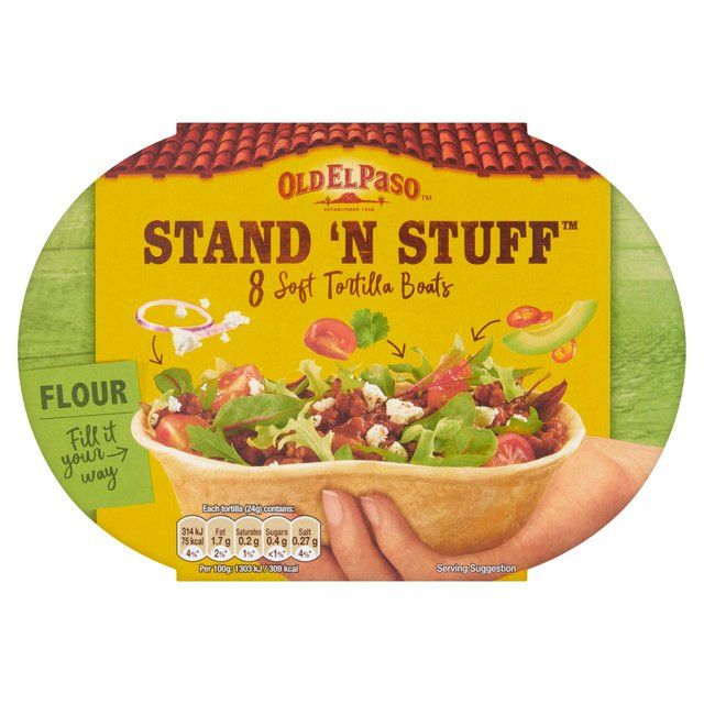 Old El Paso Stand 'N' Stuff Soft Flour Tortillas   193g