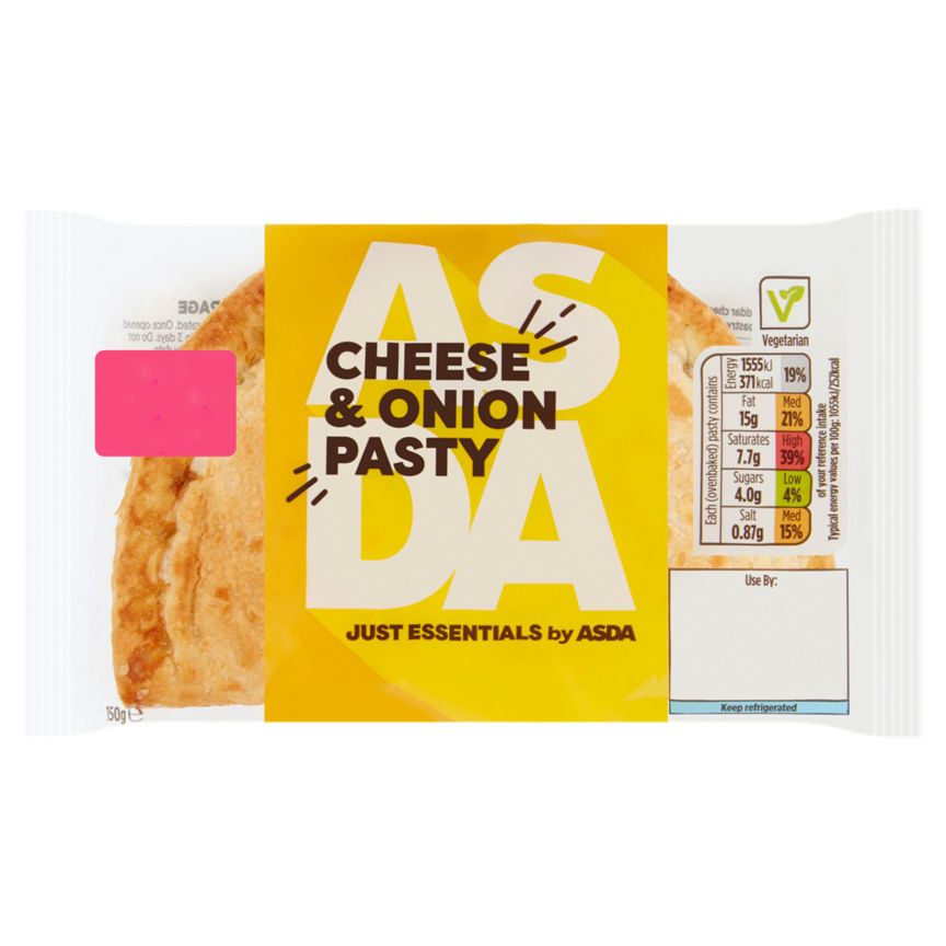 JUST ESSENTIALS by ASDA Cheese & Onion Pasty