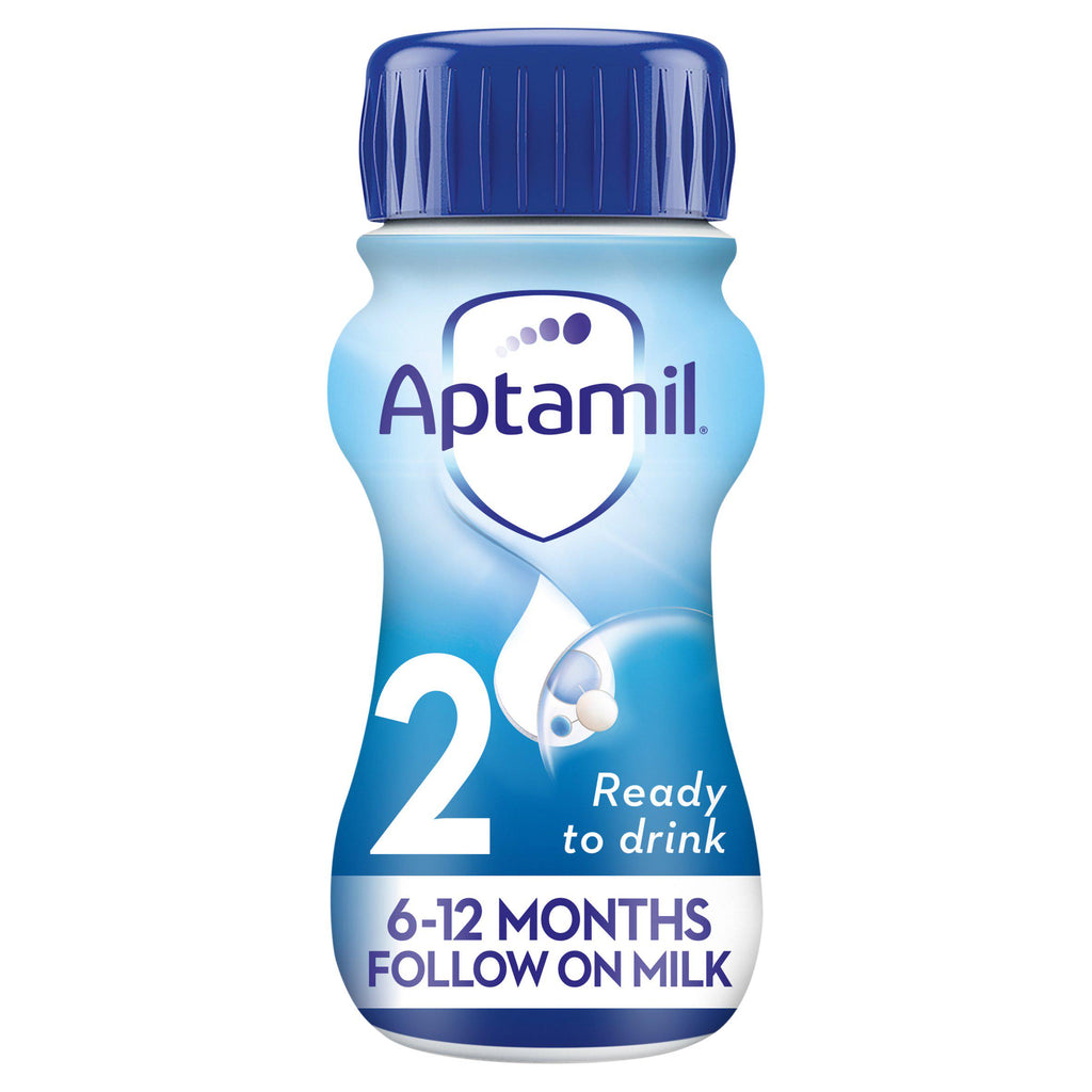 Aptamil 2 Follow On Baby Milk Formula Liquid 6-12 Months Ready To Feed 200ml