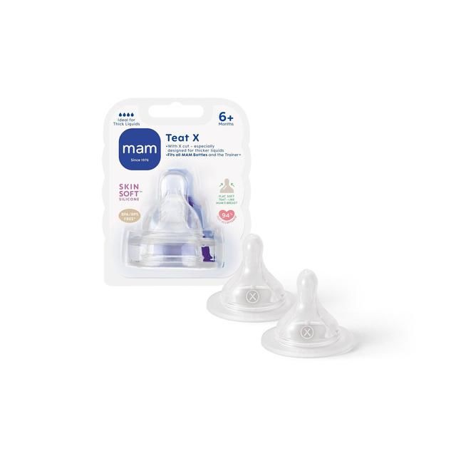 MAM Silicone Cross Cut Bottle Teats 6+ Months   2 per pack GOODS M&S   