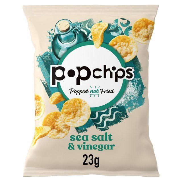 popchips Sea Salt & Vinegar Crisps   23g GOODS M&S   