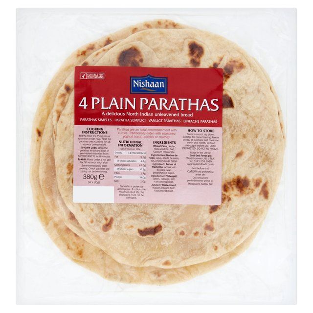 Nishaan 4 Plain Parathas   380g