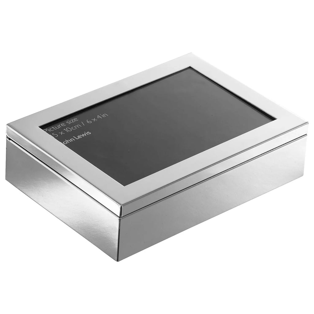 John Lewis Wide Border Photo Frame Box, 4 x 6" (10 x 15cm), Silver Plated