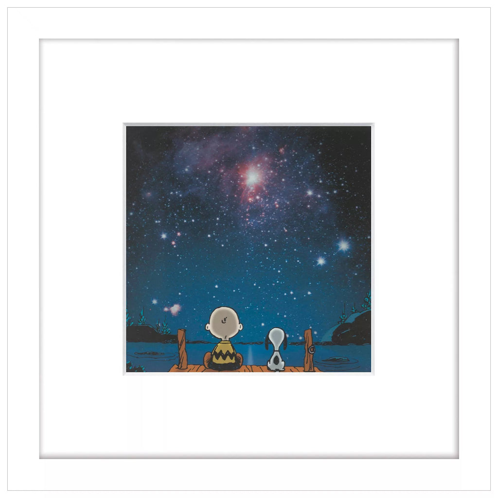 John Lewis Peanuts 'Snoopy and Charlie Stargazing' Framed Print, 23 x 23cm