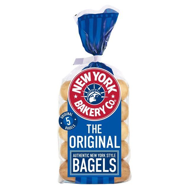 New York Bakery Co. Plain Bagels   5 per pack