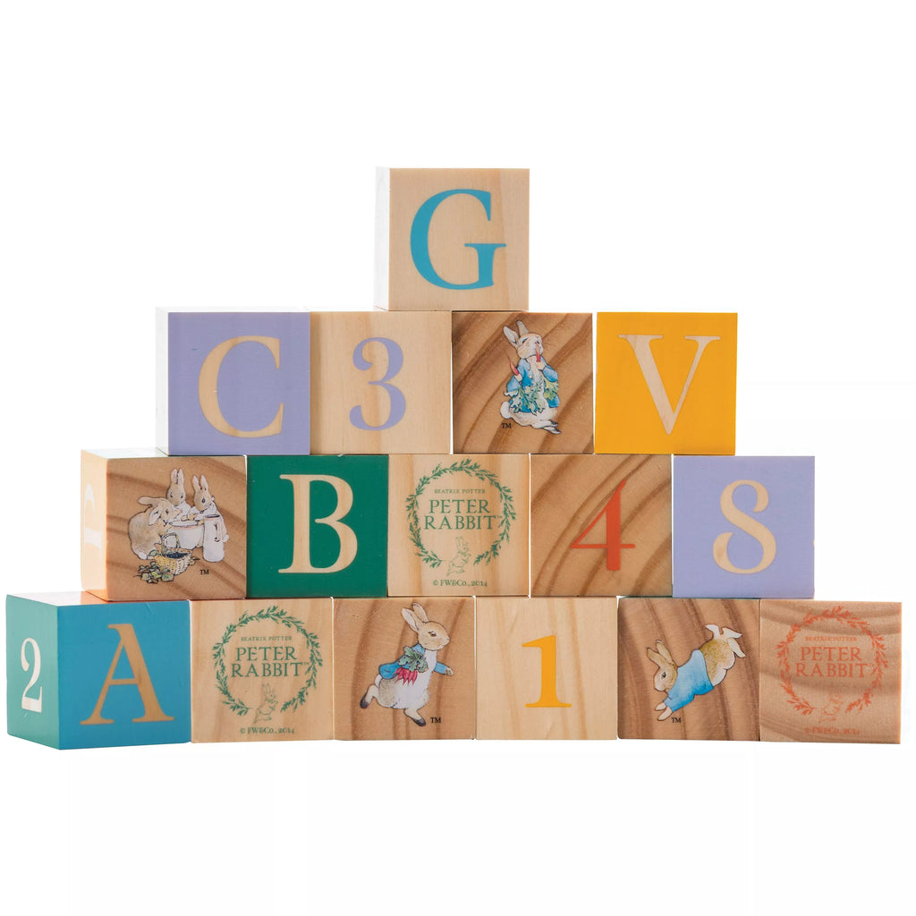 Peter Rabbit Wooden Picture Blocks Set, 16 Pieces