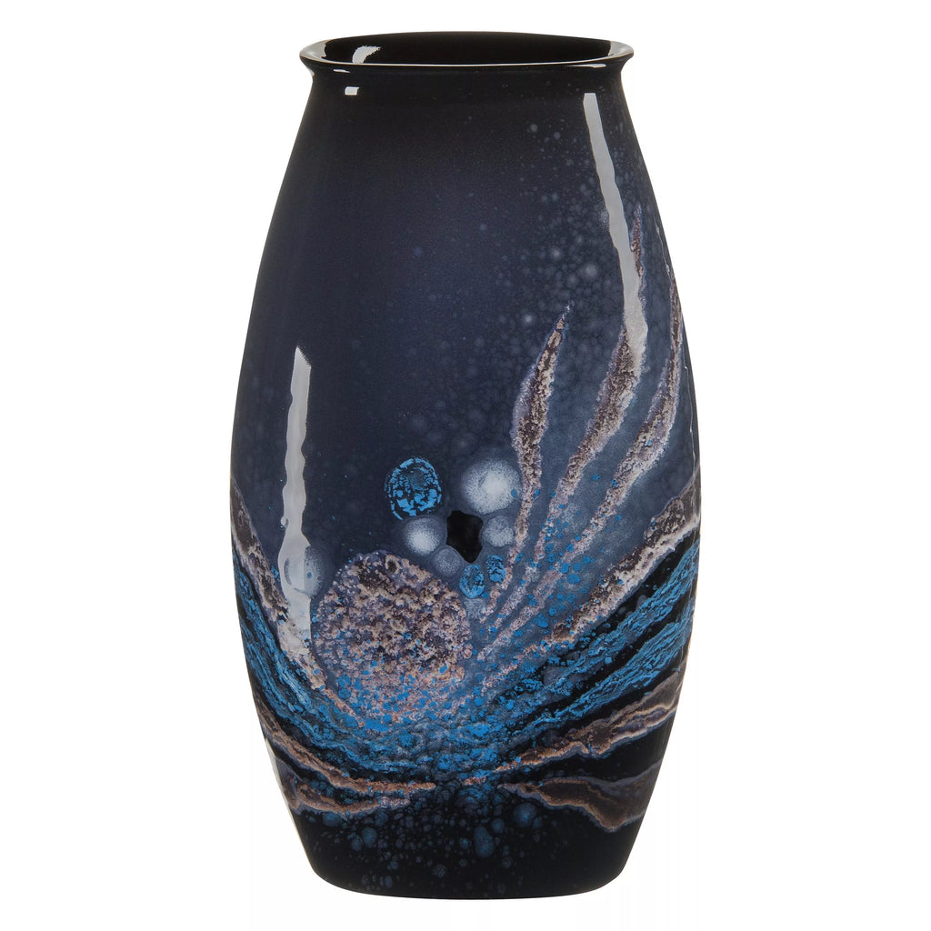 Poole Pottery Celestial Manhattan Vase, H26cm, Grey/Blue