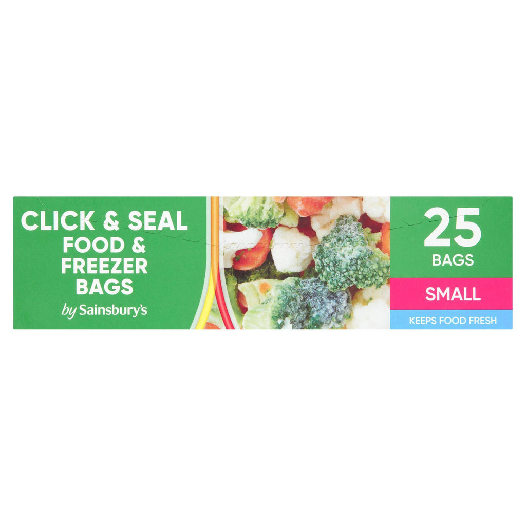 Sainsbury's Click & Seal Food Freezer Small Bags x25