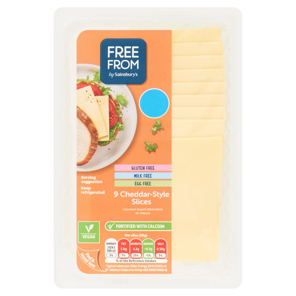 Sainsbury's Free From Sliced Cheddar Style 180g