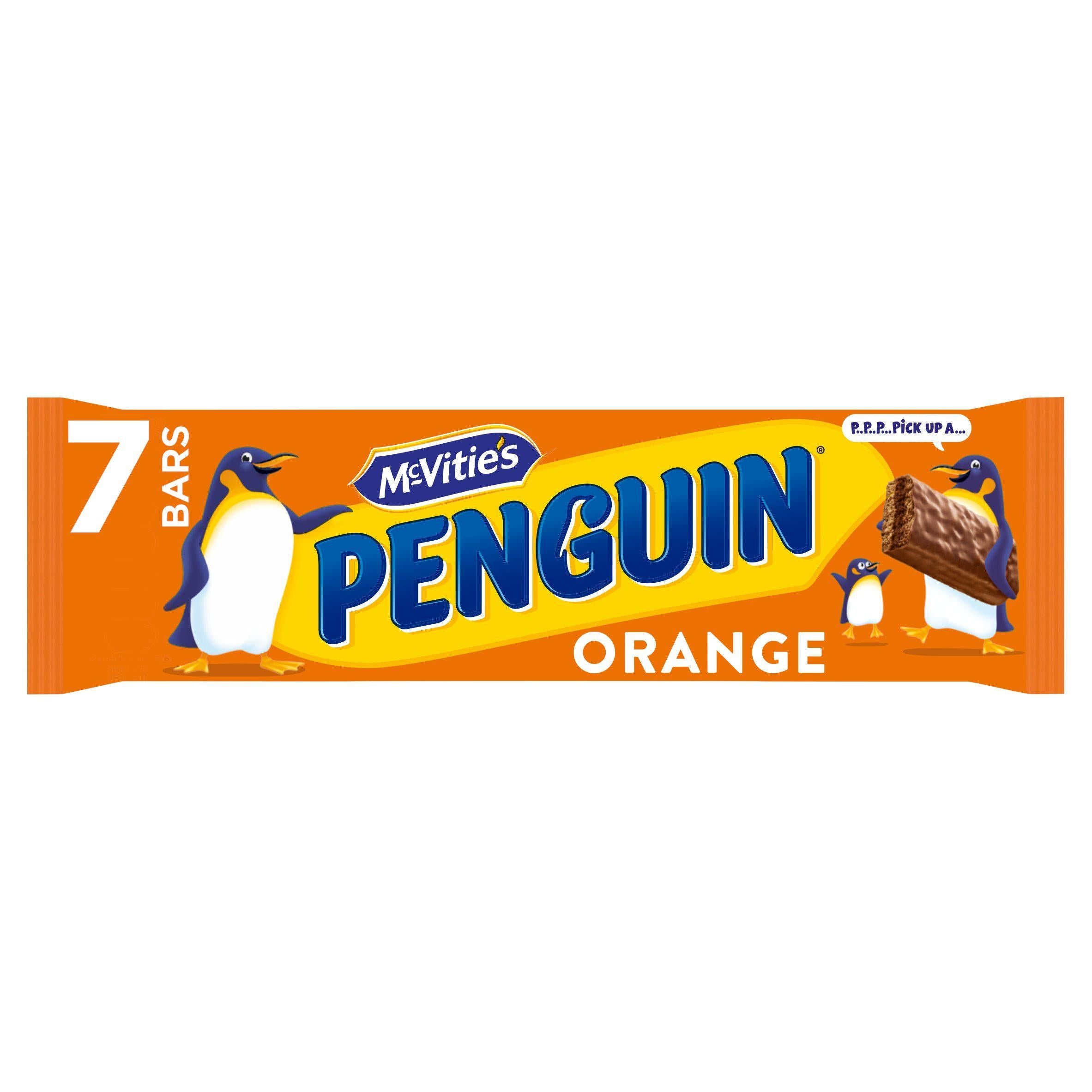 McVitie's Penguin Orange Chocolate Biscuit Bars 7x36g GOODS Sainsburys   