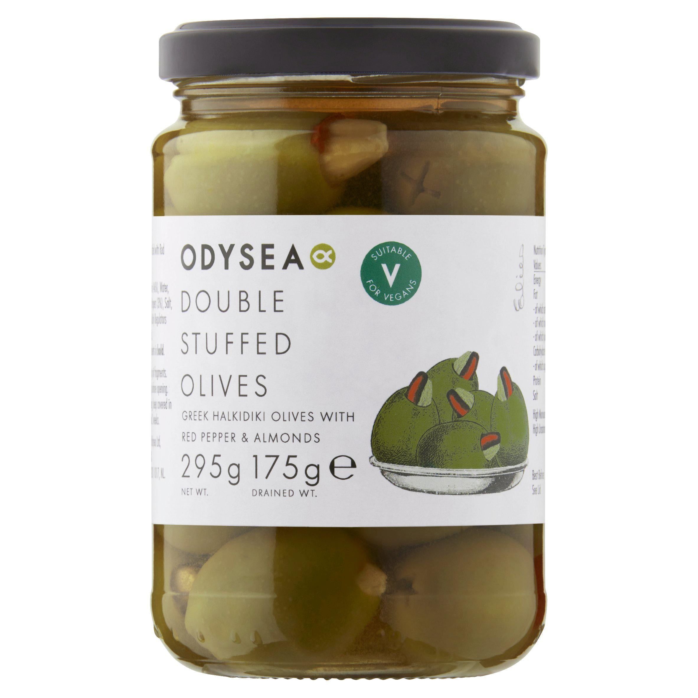 Odysea Double Stuffed Olives 295g (175g*) GOODS Sainsburys   