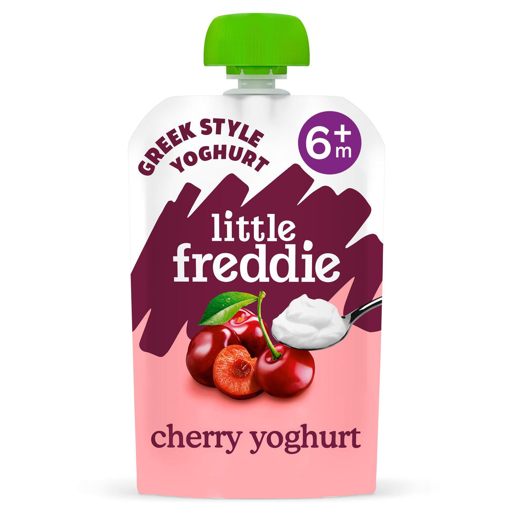 Little Freddie Organic Luscious Cherry Greek Style Yoghurt Stage 1 +6 Months Smooth 100g