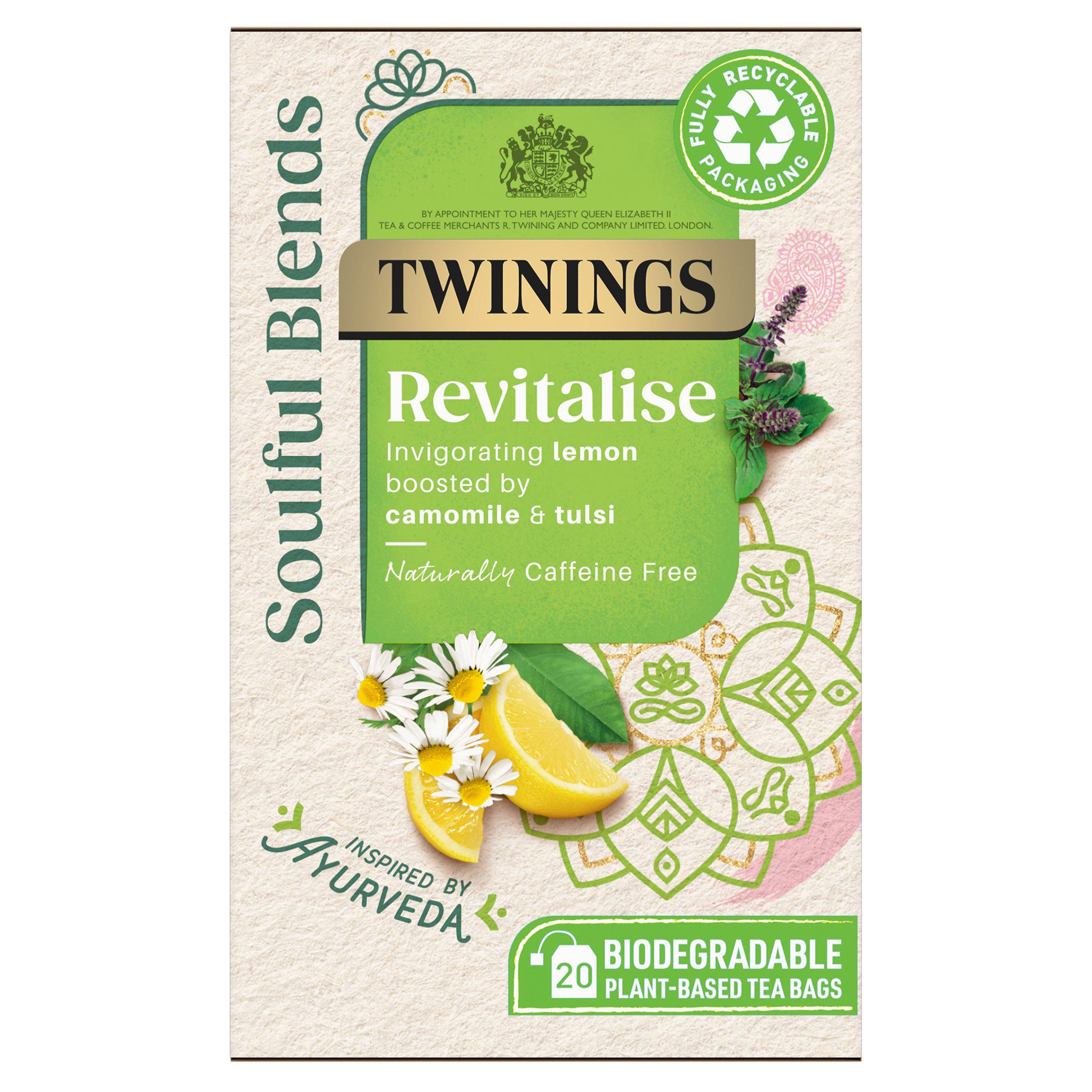 Twinings Soulful Blends Revitalise 20 Plant-Based Tea Bags 34g GOODS Sainsburys   