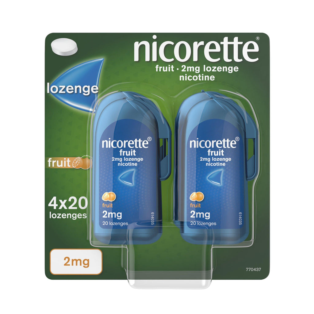 Nicorette® Fruit Lozenge Nicotine 2mg  x4  20 Lozenges (stop smoking aid)