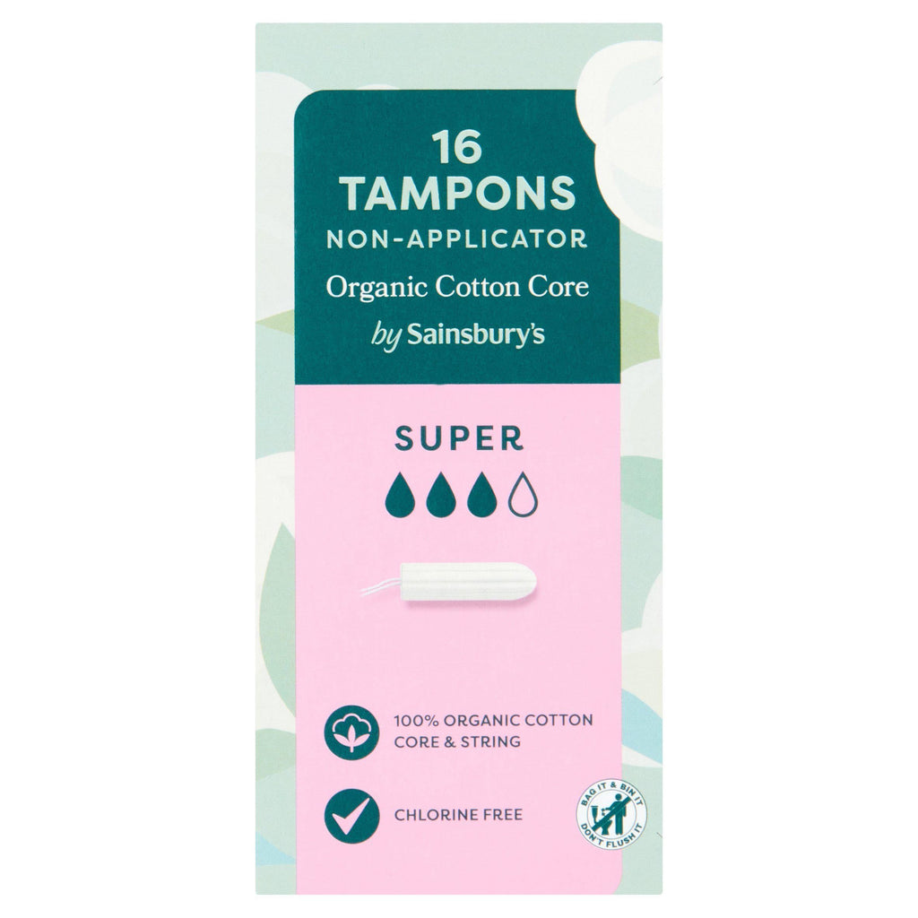 Sainsbury’s Organic Cotton Non Applicator Tampons Super x16