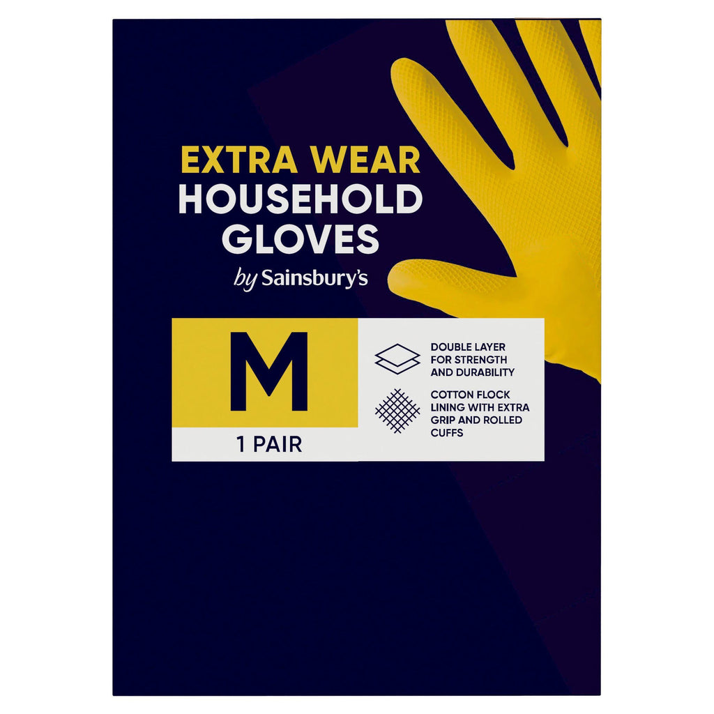 Sainsbury's Extra Wear Household Gloves M 1 Pair