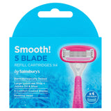 Smooth! 5 Blade Refill x4 GOODS Sainsburys   