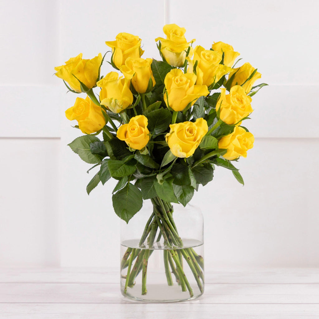 Long Stem Yellow White Roses