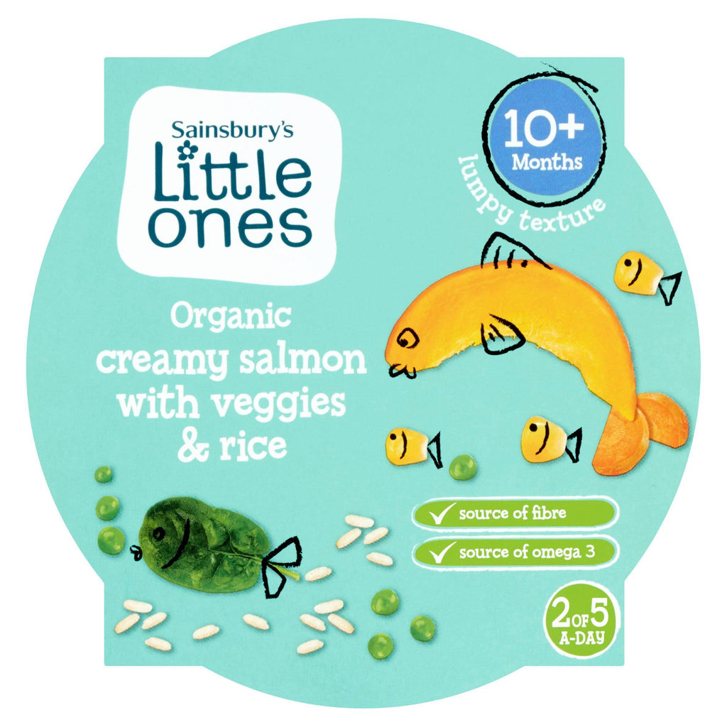 Sainsbury's Little Ones Organic Creamy Salmon with Veggies & Rice 10+ Months 190g