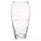 Dartington Crystal Rhumba Large Barrel Vase, H29cm, Clear