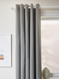 Arlo Pair Lined Eyelet Curtains - Storm