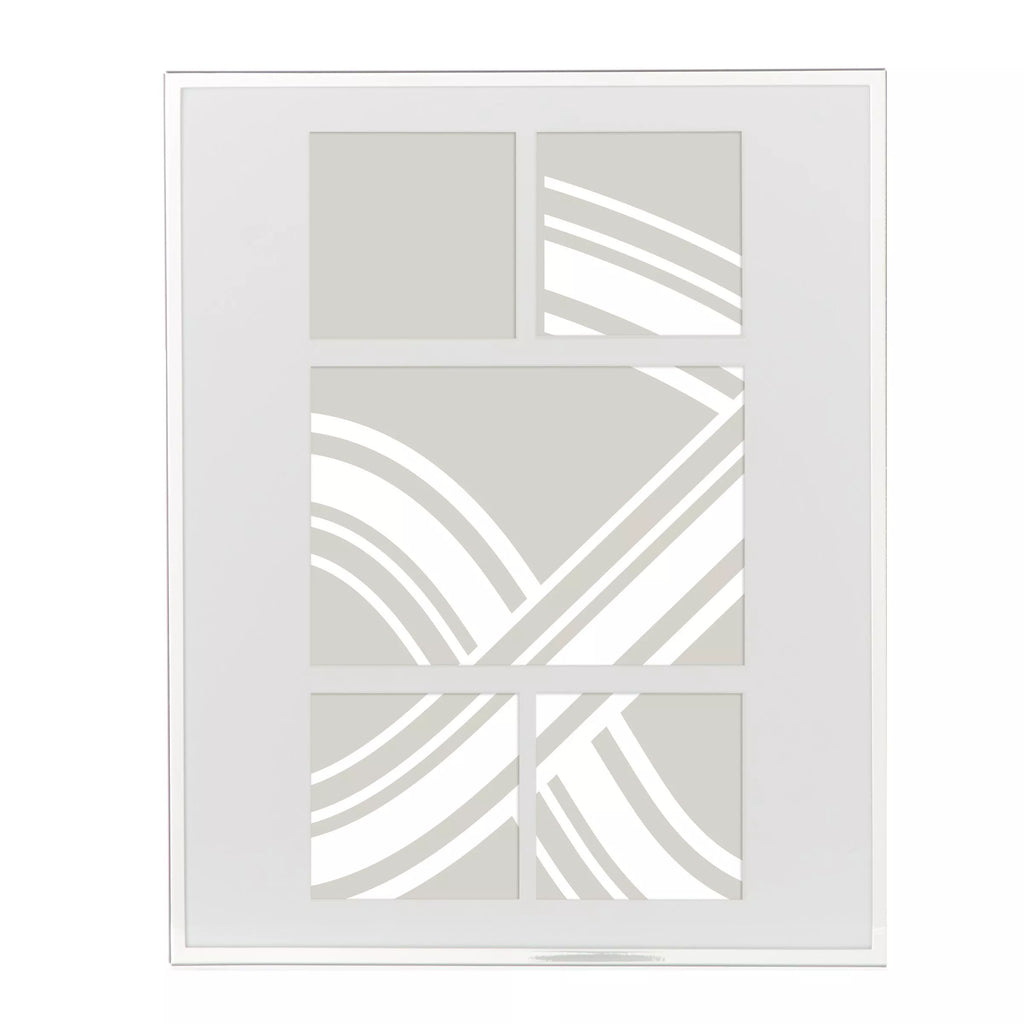 John Lewis Daya Mini Multi-aperture Photo Frame, 5 Photo, Silver