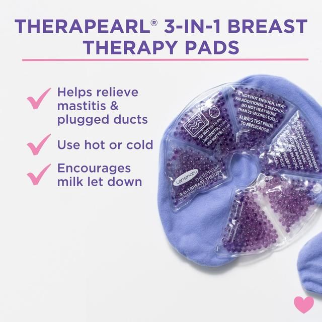 Lansinoh TheraPearl 3-in-1 Breast Therapy Packs   2 per pack