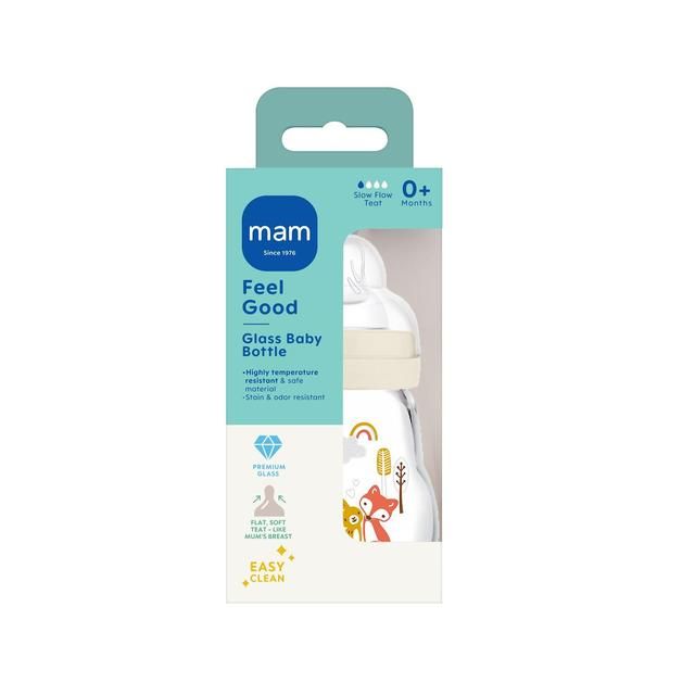 MAM Feel Good Glass Bottle 170ml - 1 Pack Unisex   170ml GOODS M&S   