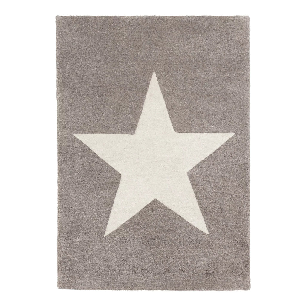 John Lewis Star Children's Rug, Grey, L100 x W70cm