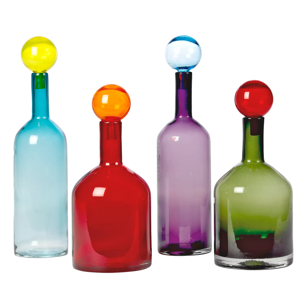 pols potten Large Glass Bubbles & Bottles Ornaments, Set of 4, Multi