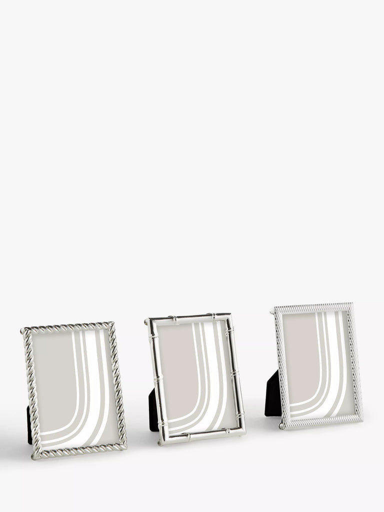 John Lewis Mini Photo Frames, Set of 3, 2.5 x 3.5" (6.5 x 9cm), Silver