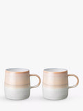 Denby Quartz Rose Stoneware Mugs, Set of 2, 350ml, Pink/Blue