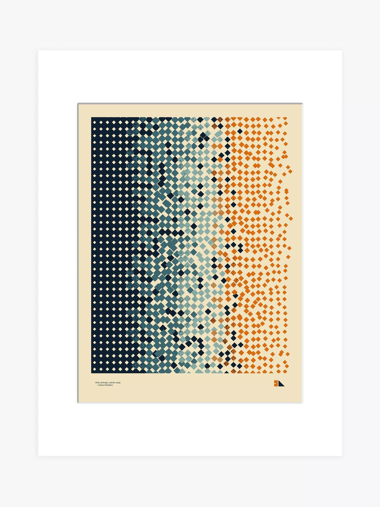 John Lewis Justin Van Genderen 'Entropy' Unframed Print & Mount, 40 x 30cm, Blue/Red