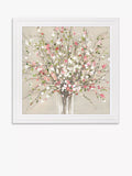 John Lewis Asia Jensen 'Peach Blossom' Hand-Finished Framed Floral Print, 81 x 81cm, Pink/Multi