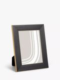 John Lewis Flat Wood-Effect Photo Frame, Black/Gold