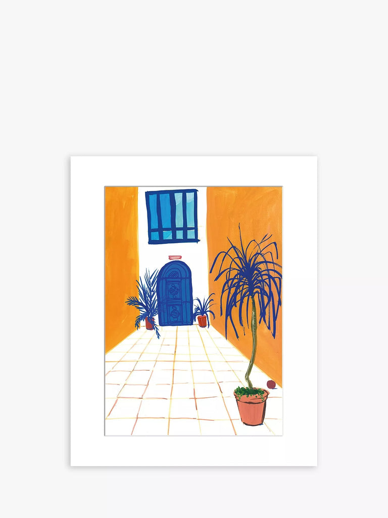 John Lewis Marta Chojnacka 'Yellow Patio' Unframed Print & Mount, 50 x 40cm, Yellow/Multi