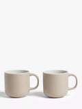 John Lewis Puritan Stoneware Mugs, Set of 2, 375ml