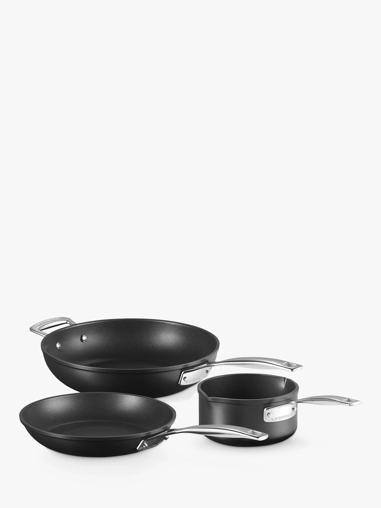 Le Creuset Toughened Non-Stick Deep Saucepan & Frying Pans Set, 3 Piece