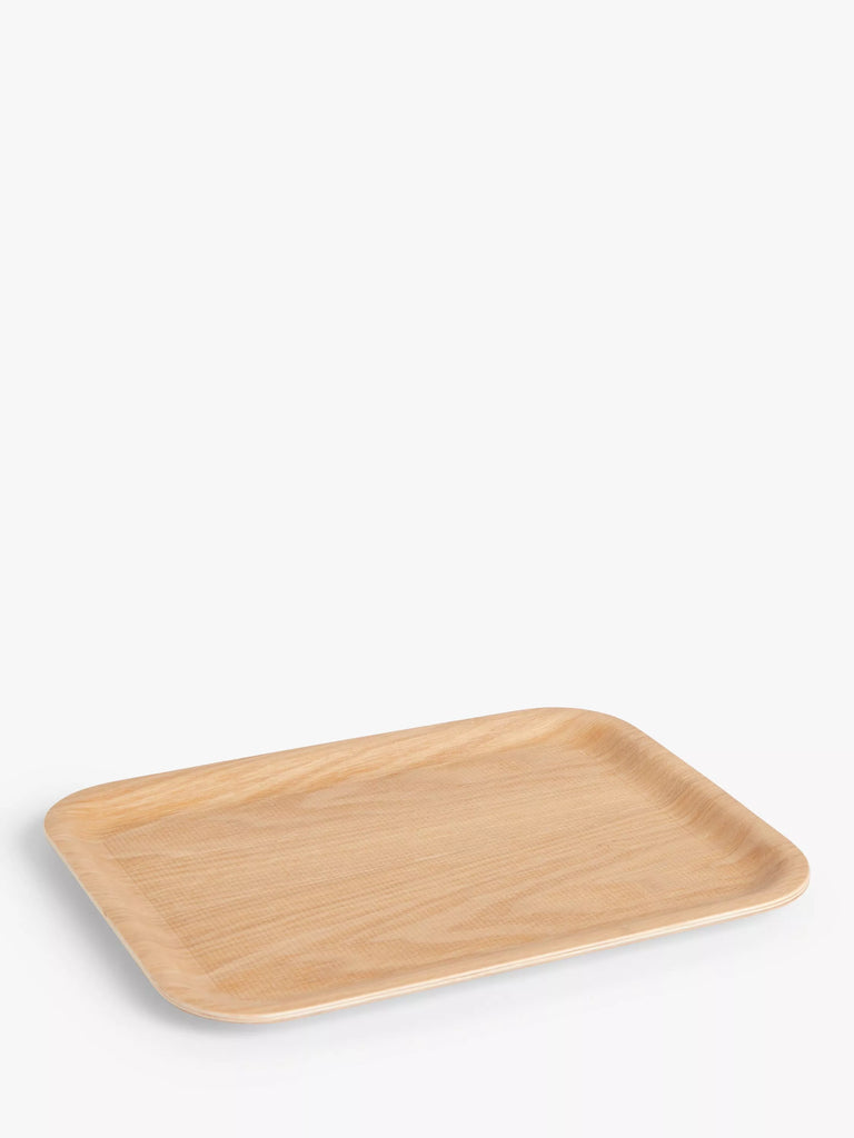 John Lewis ANYDAY Anti-Slip Willow Wood Medium Tray, 32cm, Natural