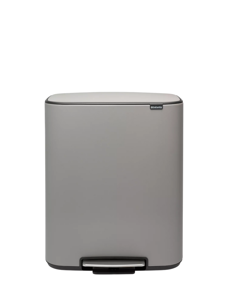 Brabantia Bo Pedal Bin, 60L, Mineral Concrete Grey