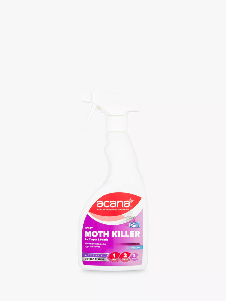 Acana Carpet & Fabric Moth Killer & Freshener, Fresh Linen, 500ml