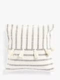 John Lewis ANYDAY Tassel Cushion, Black / White