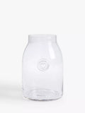 John Lewis ANYDAY Jam Jar Vase, H22cm, Clear