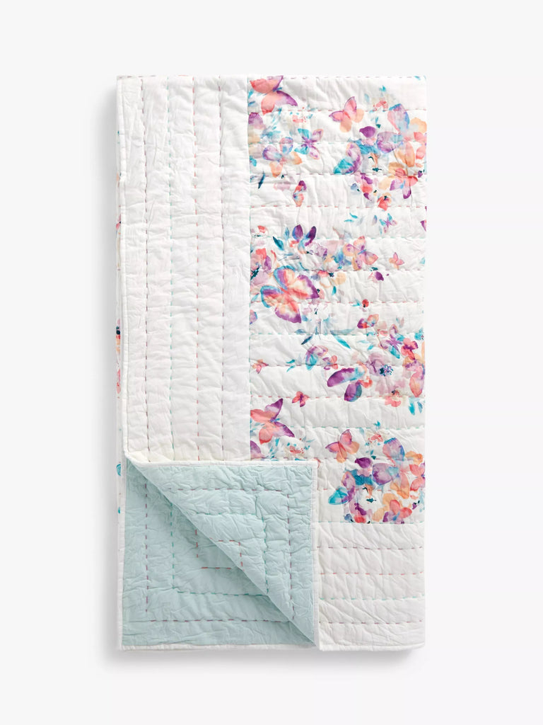 John Lewis Hand Quilted Butterflies Quilt, Multi