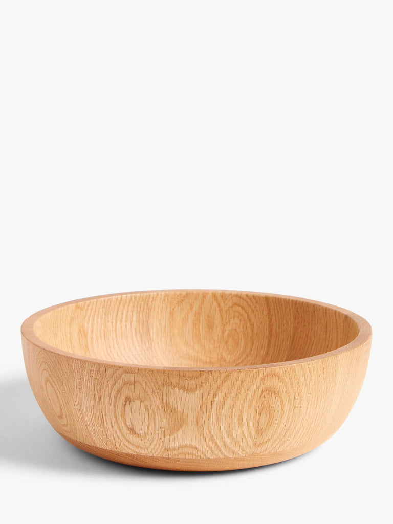 John Lewis Leckford Salad Bowl, 27.9cm, Oak Wood