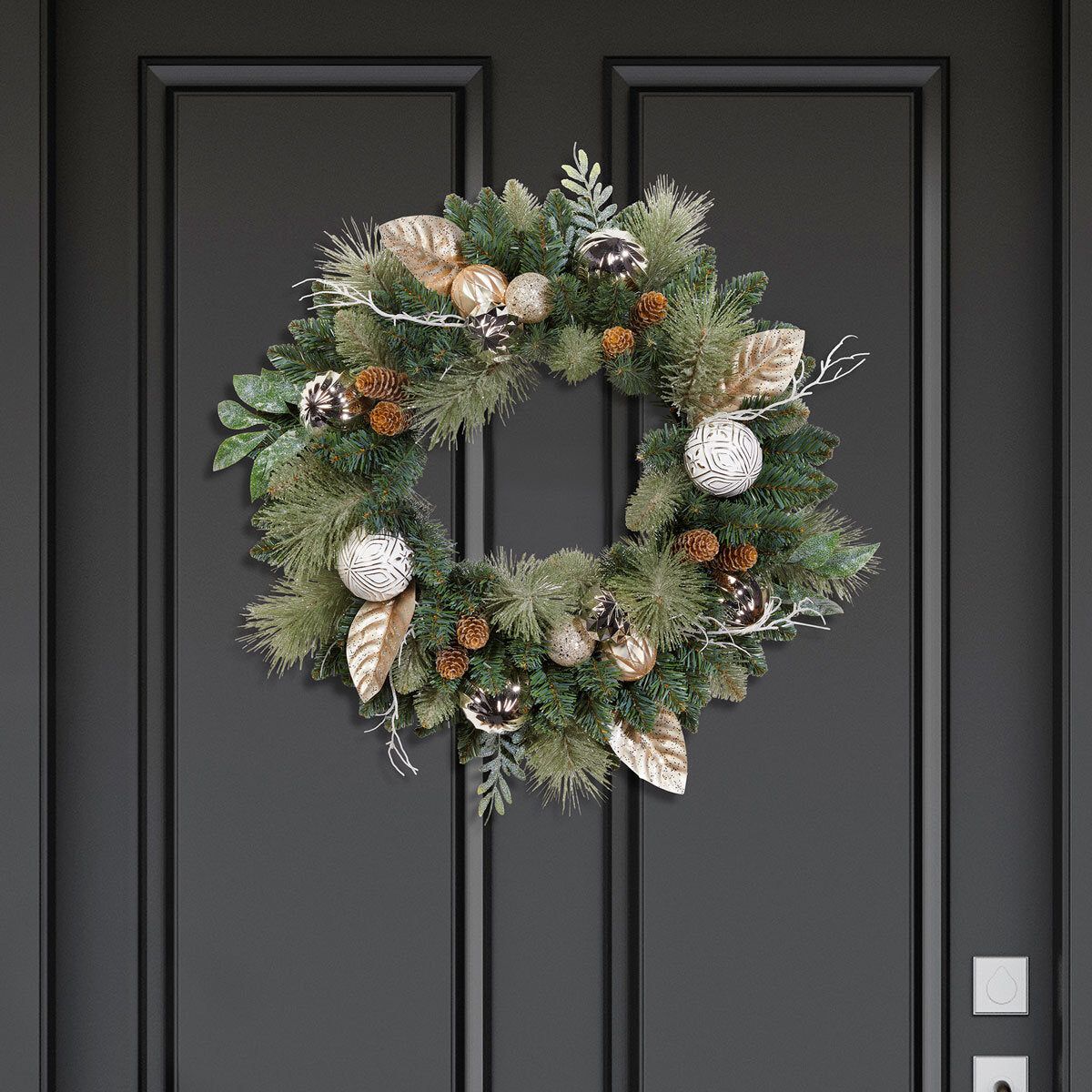 24" (2ft) Decorated Christmas Unlit Wreath Assortment - McGrocer