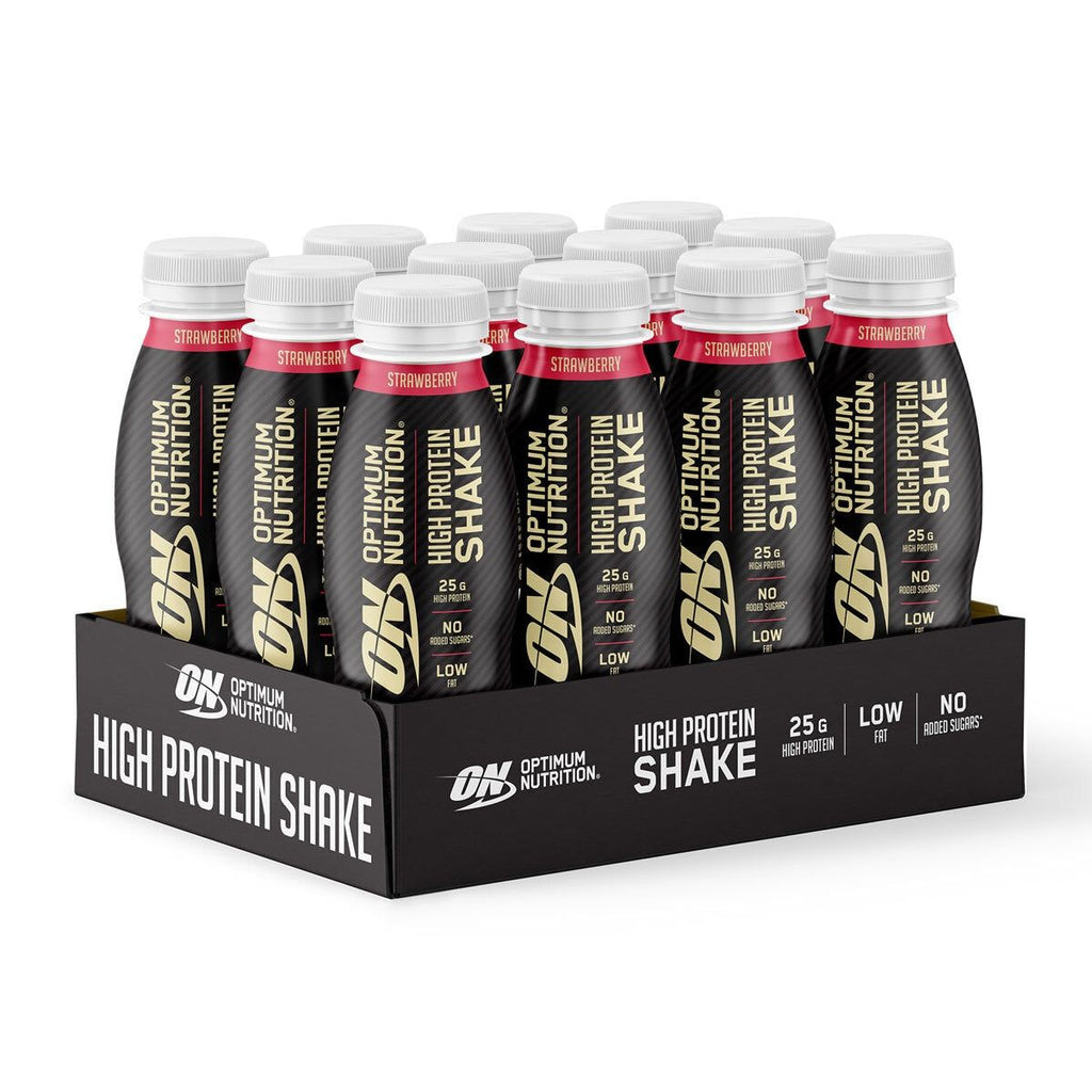 Optimum Nutrition High Protein Shake, Strawberry 12 x 330ml