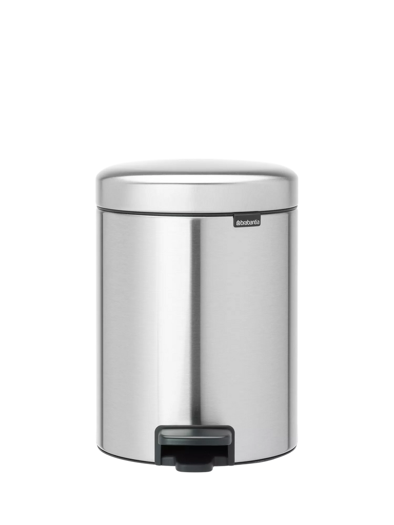 Brabantia newIcon Fingerprint Proof Pedal Bin, 5L, Matt Steel